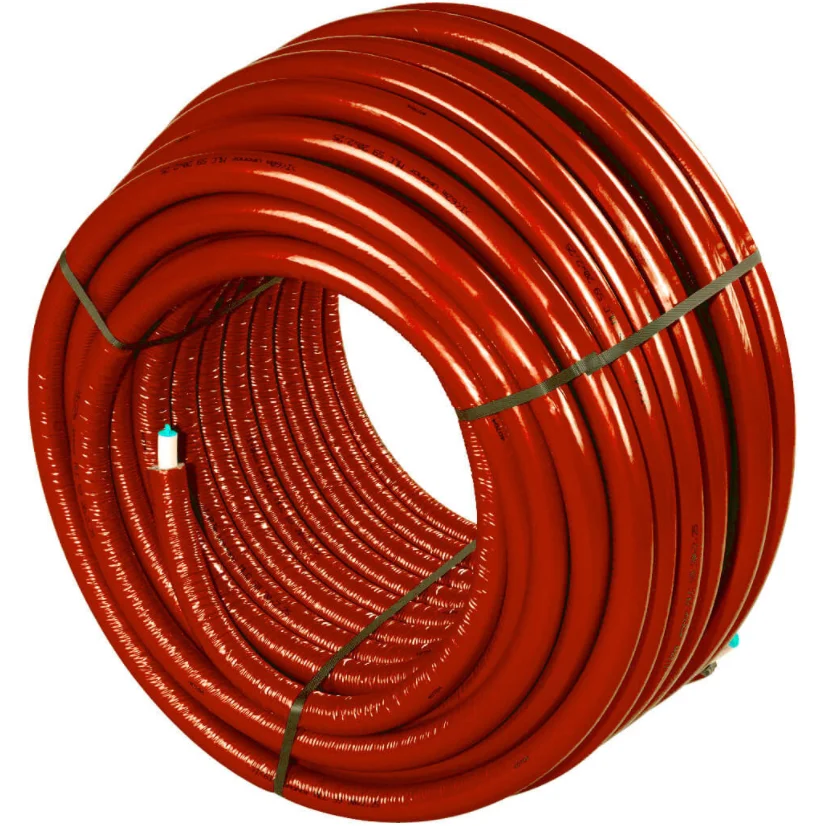 Uponor Geïsoleerde meerlagenbuis 4 mm Uponor UniPipe PLUS 16x2mm rood flexibel 100m 1091709