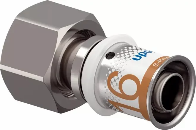 Uponor Persovergangsstuk messing mm x F verwarming Uponor S-Press PLUS 1141868