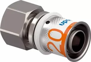 Uponor Persovergangsstuk messing mm x F verwarming Uponor S-Press PLUS 1141869