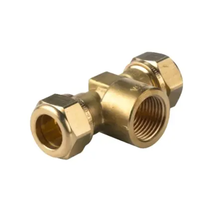 VSH 0869550 VSH Knel Water verloop T-knelkoppeling met binnendraad FFF 22 x 3/4 F x 22 mm