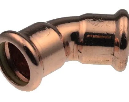 VSH 39826 VSH Xpress koper gas bocht 45° FF 22 x 22 mm