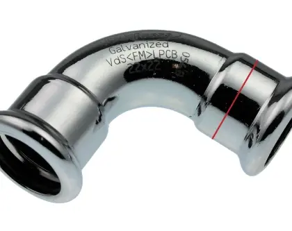 VSH 6201571 VSH Xpress staal verzinkt bocht 90° FF 22 x 22 mm