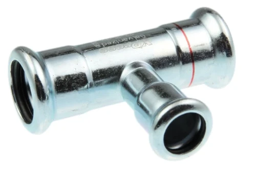 VSH Xpress staal verzinkt verloop T-stuk FFF 28 x 22 x 28 mm 6202647