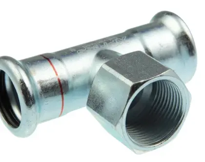 VSH 6202845 VSH Xpress staal verzinkt verloop T-stuk met binnendraad FFF 28 x 1/2 F x 28 mm