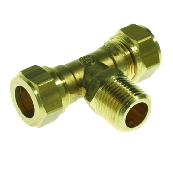 VSH Knelovergangs-T-stuk messing 22 x 1/2" x 22 M (drink)water VSH VSH Super S1225 0871706
