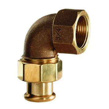 VSH Pers-3-delige kniekoppeling brons 22 x 1" F (drink)water VSH XPress Koper 6096G 4802886