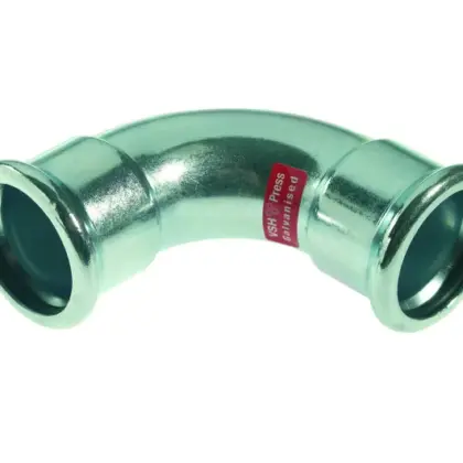 VSH Persbocht staal 88.9mm FF 90° verwarming VSH XPress Staalverzinkt C1408 6208048