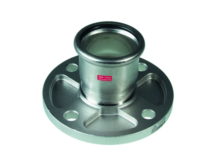 VSH Persflensovergang staal DN100 x 108mm verwarming PN16 VSH XPress Staalverzinkt C1426 6206618