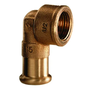 VSH Persovergangsknie brons 15mm x 1/2" F 90° (drink)water VSH XPress Koper 6090G 4801500