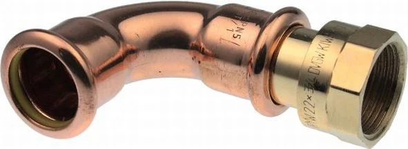 VSH Persovergangsknie brons 22mm x 3/4" F 90° gas VSH XPress Koper Gas G6090G 4804690