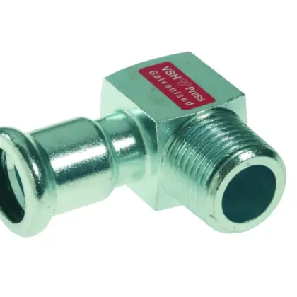VSH Persovergangsknie staal 22mm x 3/4" M 90° verwarming VSH XPress Staalverzinkt C1428 6202108