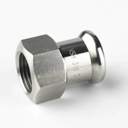 VSH Persovergangsstuk inox 28mm x 5/4" F (drink)water VSH XPress Inox R2702 6190492