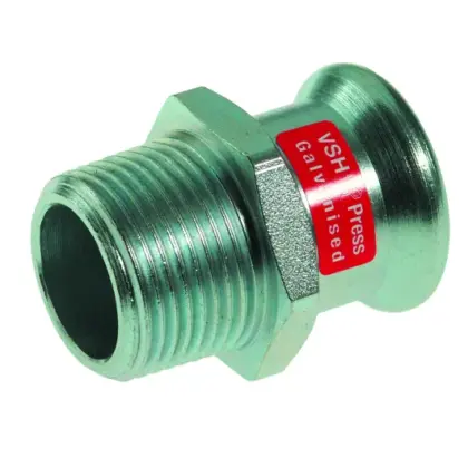 VSH Persovergangsstuk staal 28mm x 3/4" M verwarming VSH XPress Staalverzinkt C1405 6209852
