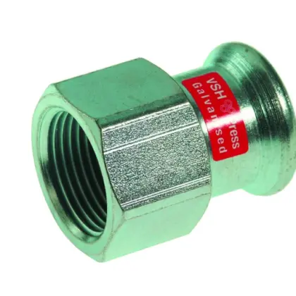 VSH Persovergangsstuk staal 35mm x 5/4" F verwarming VSH XPress Staalverzinkt C1402 6206695