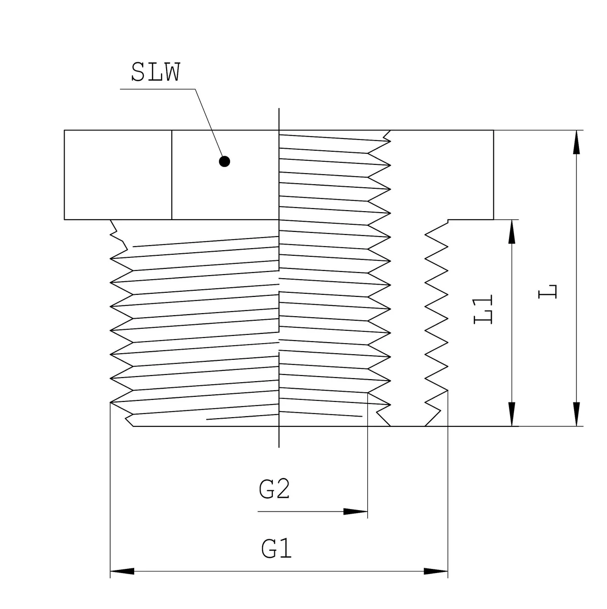 VSH Draadverloopring messing 1" x 1/2" MF VSH D1102 0411081