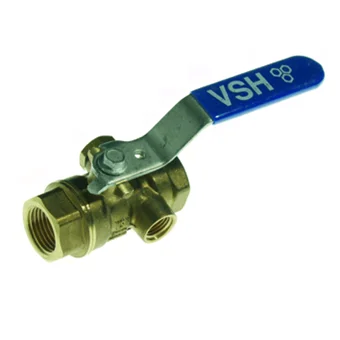VSH Kogelkraan met volle doorlaat DN 3/4" FF PN10 met aftapmogelijkheid (aansluiting) VSH K2310 0504086