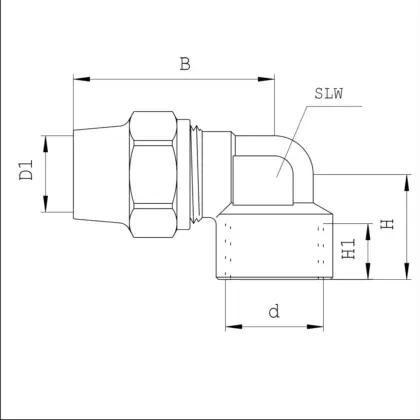 VSH Knelovergangsknie messing 22mm x 3/4" F gas VSH VSH Super G1214 0879571
