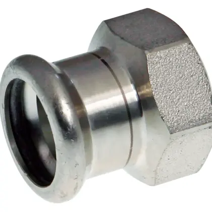 VSH Persovergangsstuk inox 54mm x 2" F verwarming VSH XPress RVS 304 123460462