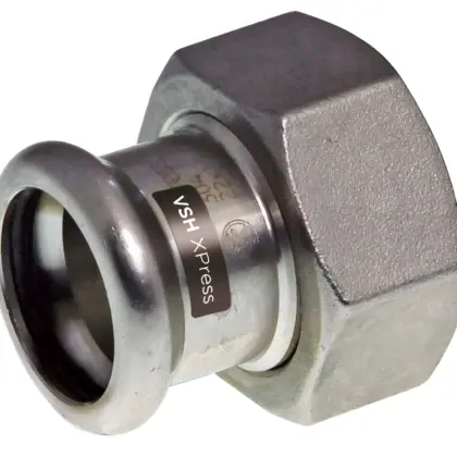 VSH Persaansluitkoppeling inox 28mm x 5/4" FF verwarming VSH XPress RVS 304 123460475