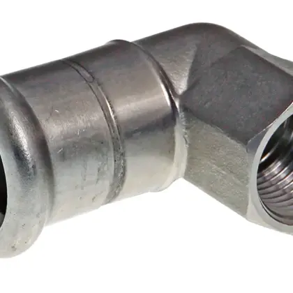 VSH Persovergangsknie inox 15mm x 1/2" F 90° verwarming VSH XPress RVS 304 123460522