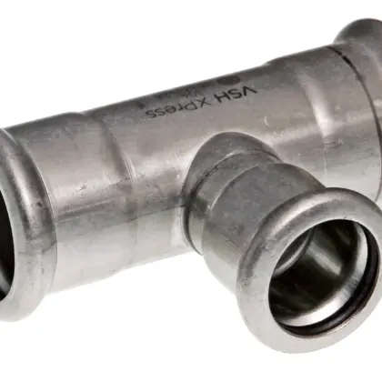 VSH Persverloop-T inox 76.1x35x76.1mm FFF verwarming VSH XPress RVS 304 123460582