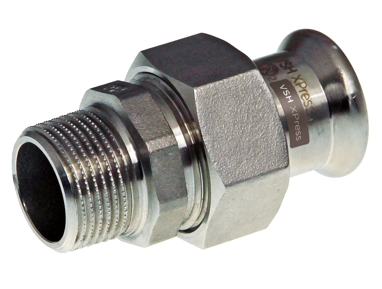 VSH Pers-3-delige koppeling inox 54 x 2" M verwarming VSH XPress RVS 304 123460640