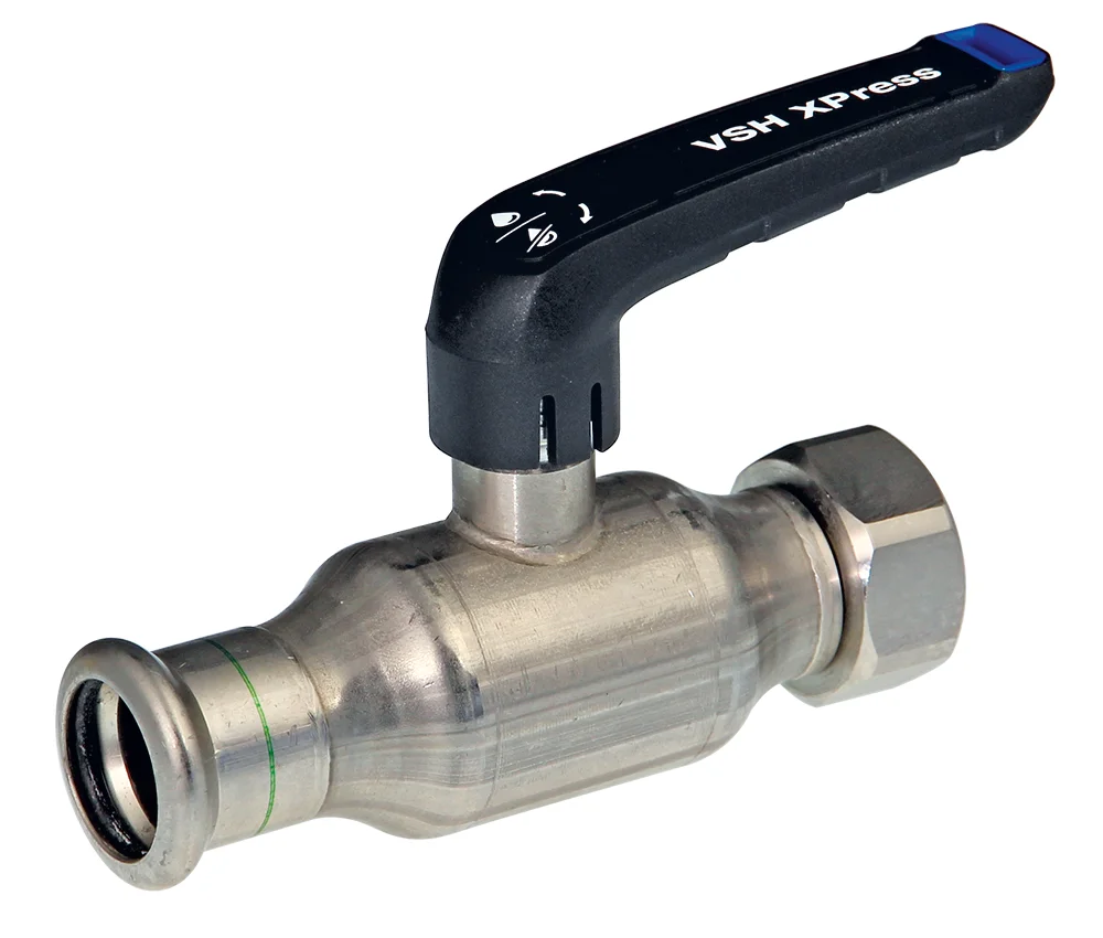 VSH Kogelkraan met volle doorlaat DN 54mm x 2.1/4" F pers PN16 VSH XPress Fullflow XPR21400 2050001400