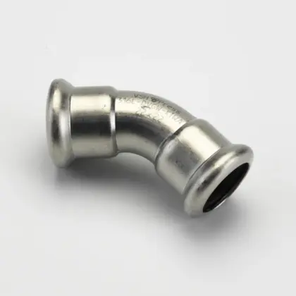 VSH Persbocht inox 22mm FF 45° (drink)water VSH XPress Inox R2713 6190063