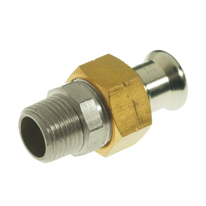VSH Pers-3-delige koppeling inox 22 x 3/4" M (drink)water VSH XPress Inox R2735 6192175