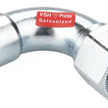 VSH Persovergangsbocht staal 22mm x 3/4" F 90° verwarming VSH XPress Staalverzinkt C1438 6200964