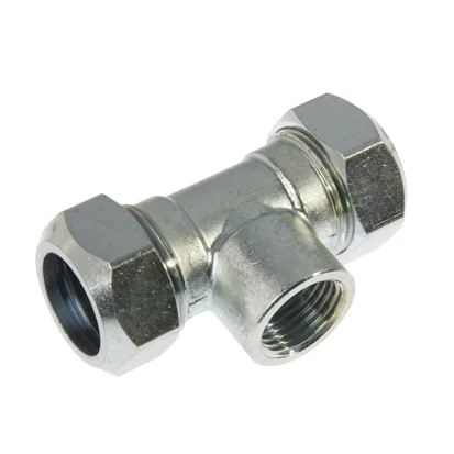 VSH Knelovergangs-T-stuk messing 22 x 1/2" x 22 F verwarming VSH VSH Klem 110 6322437