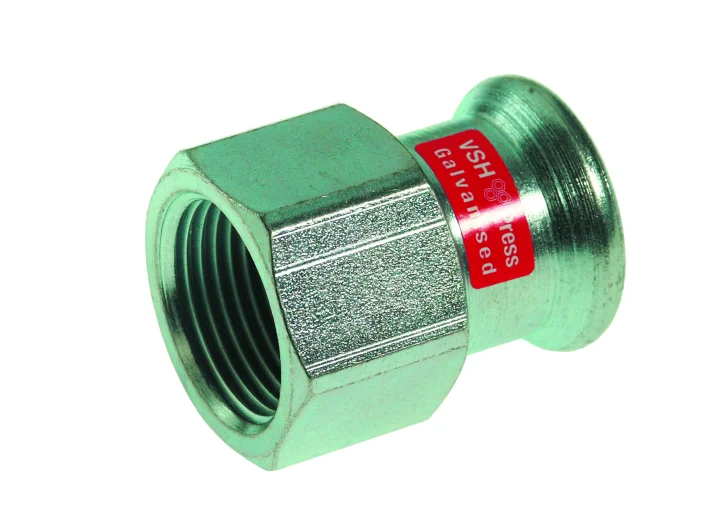 VSH Persovergangsstuk staal 35mm x 1" F verwarming VSH XPress Staalverzinkt C1402 6340939