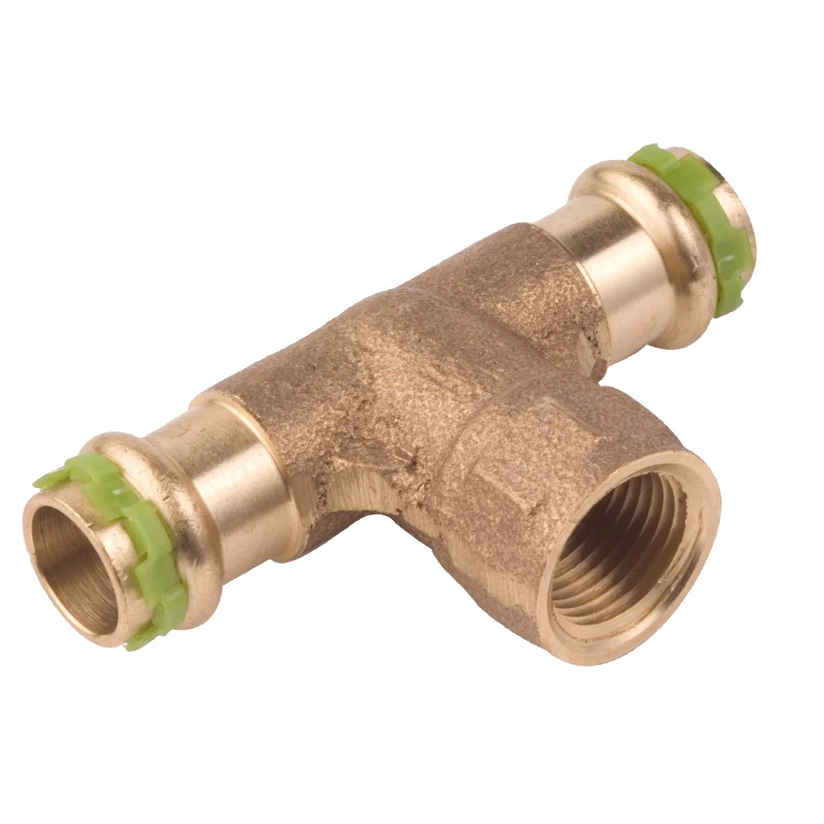 VSH Persovergangs-T-stuk brons 42 x 1/2" x 42F (drink)water VSH SudoPress Koper 6671841