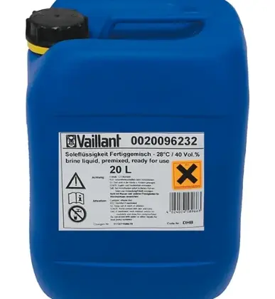 Vaillant 0020096232 Vaillant flexoTHERM glycol concentraat 20 L - groen ethyleenglycol enkel voor flexoTHERM met aroCOLLECT (tot -28°C)