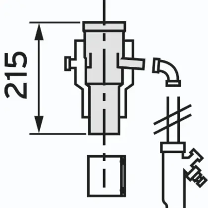 Vaillant Acces adapter 80 x 125 aluminium met condensafvoer 0020202465