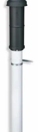 Vaillant 0020220656 Vaillant RGA concentrisch PP/Staal dakdoorvoer 60/100 mm - zwart
