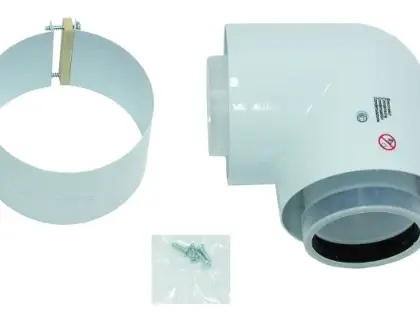 Vaillant 303210 Vaillant RGA concentrisch PP/staal bocht 90° 80/125 mm - prijs per stuk