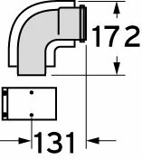 Vaillant RGA concentrisch PP/staal bocht 90° 60/100 mm - prijs per stuk 303910