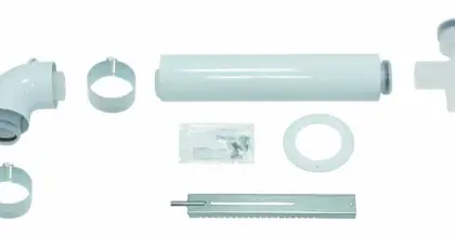 Vaillant 303920 Vaillant RGA concentrisch PP/Staal basis schouwaansluitkit 60/100 mm met uitgang 80 mm