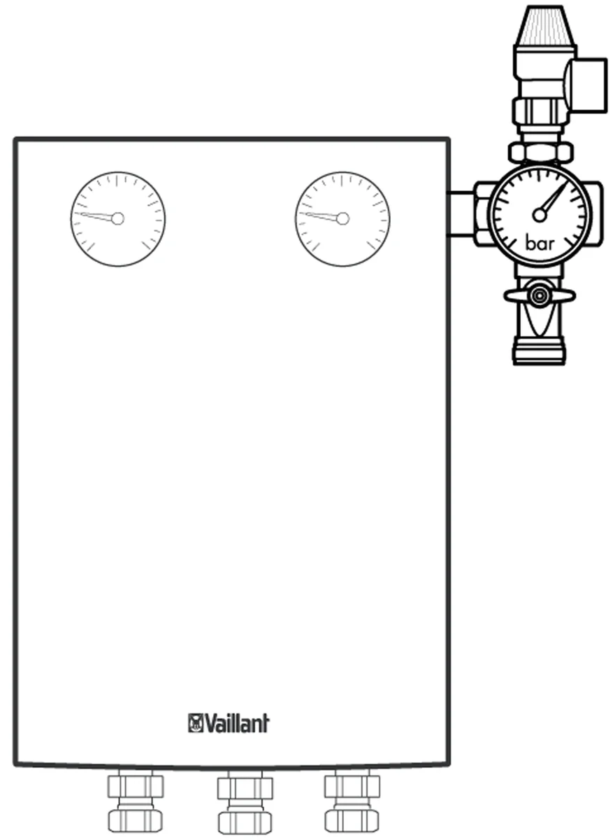 Vaillant Aansluitset met pompunit 6l/min vaillant ex 302406 (zie 0020193190) 0020129141