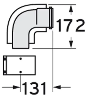 Vaillant Concentrische rookgasbocht Vaillant ecoTEC aluminium kunststof 60/100mm 303910