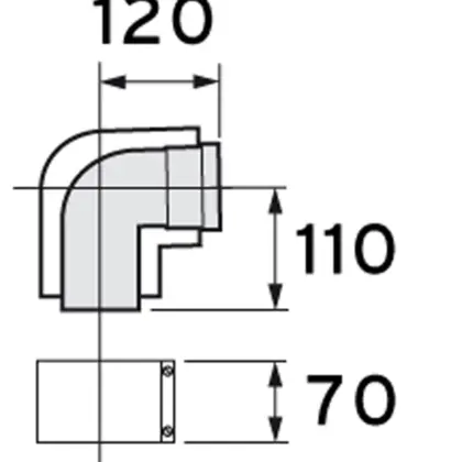 Vaillant Concentrische rookgasbocht Vaillant ecoTEC aluminium kunststof 80/125mm 303210