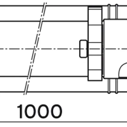 Vaillant Concentrische rookgasbuis Vaillant kunststof/inox 80/125mm 1000mm 0020042754