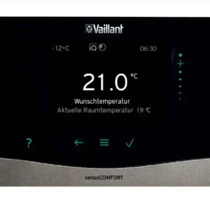 Vaillant Ruimteklokthermostaat Vaillant sensoCOMFORT jaarklok klasse VI modulerend VRC 720 0020260913