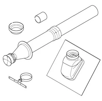 Vaillant Set dakdoorvoer DN 80/125 vaillant 0010029002