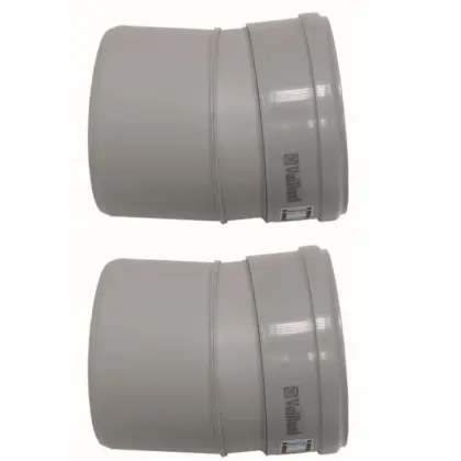 Vaillant Bocht 15gr (2 stuks) DN 130 PP vaillant 0020042768