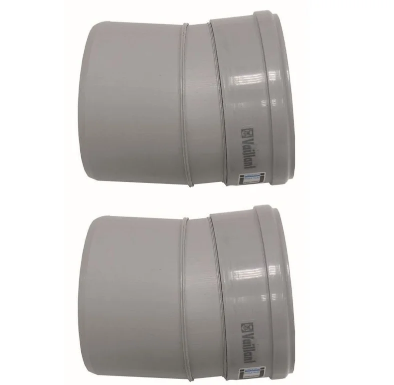 Vaillant Bocht 15gr (2 stuks) DN 130 PP vaillant 0020042768