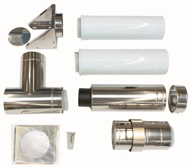 Vaillant Ketelaansluitset voor een concentr. aansluiting met een externe afvoer via een buitenmuur 0020106375
