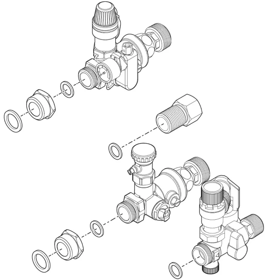Vaillant Aansluitset voor uniTOWER vaillant 0020221264