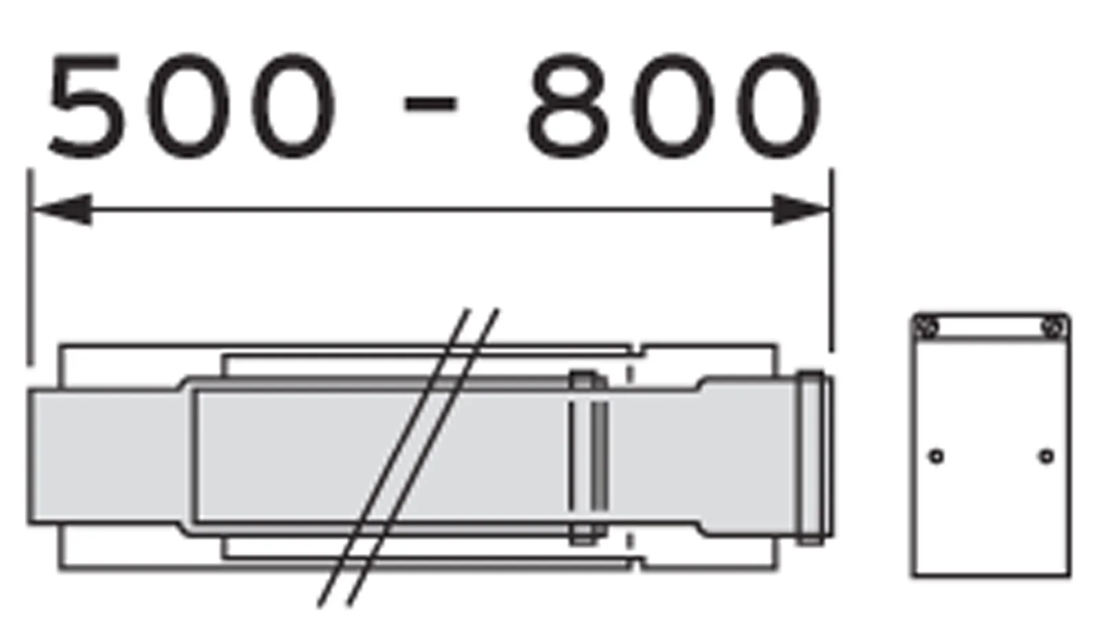 Vaillant Concentrische rookgashulpstuk Vaillant turboMAX aluminium aluminium 60/100mm 303804